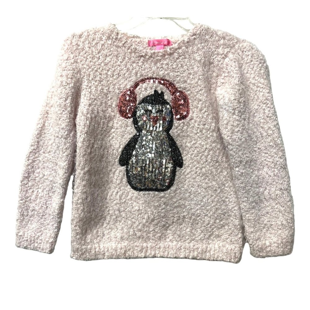 Say What Kids Penguin Sweater Pink Oullover